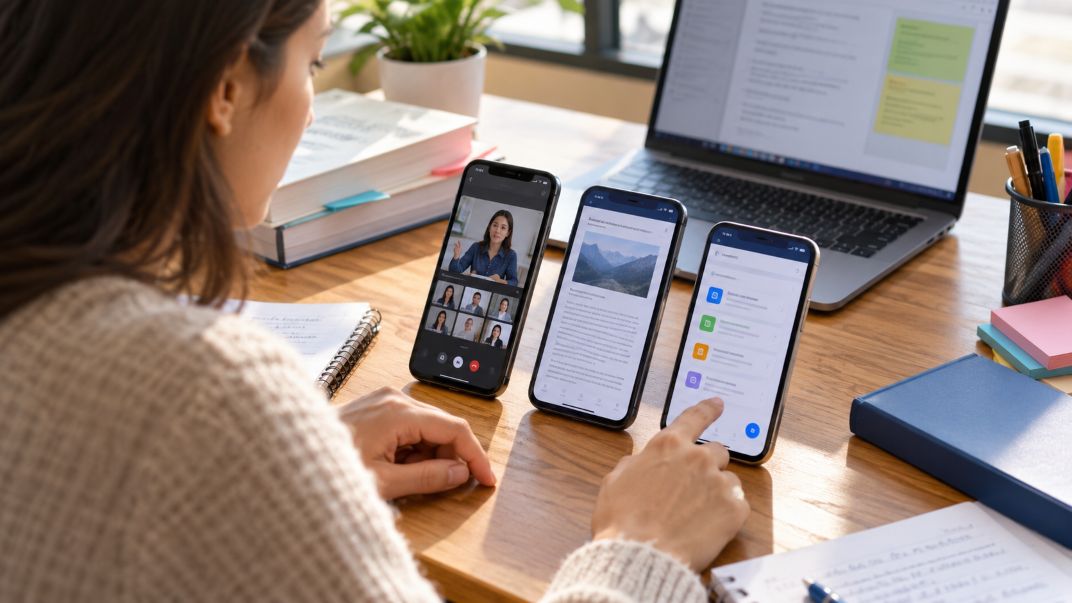 comparing three modern smartphones
